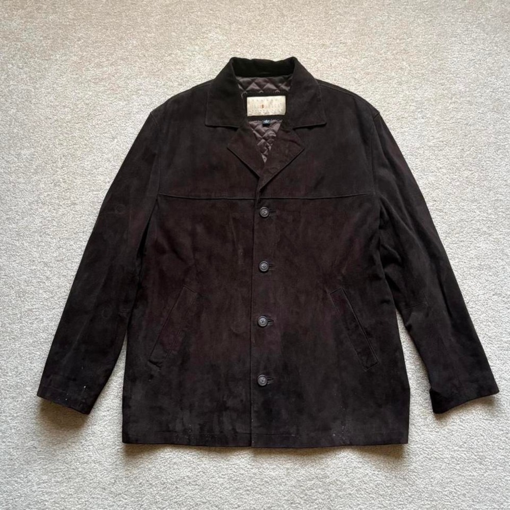 Vtg‎ X-Files Series Finale Cast & Crew 2002 Brown Suede Leather Coat Jacket MED